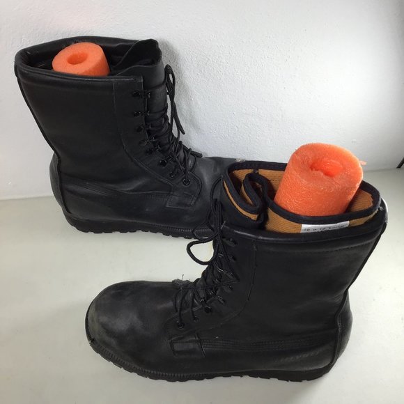 Belleville Military Leather Combat Boots Black 10W - Picture 6 of 14